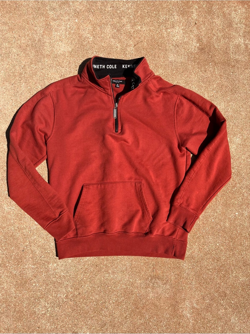 Kenneth Cole New York Red Quarter Zip Size M